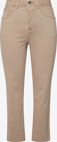 Studio Untold Regular Broek in Beige: voorkant