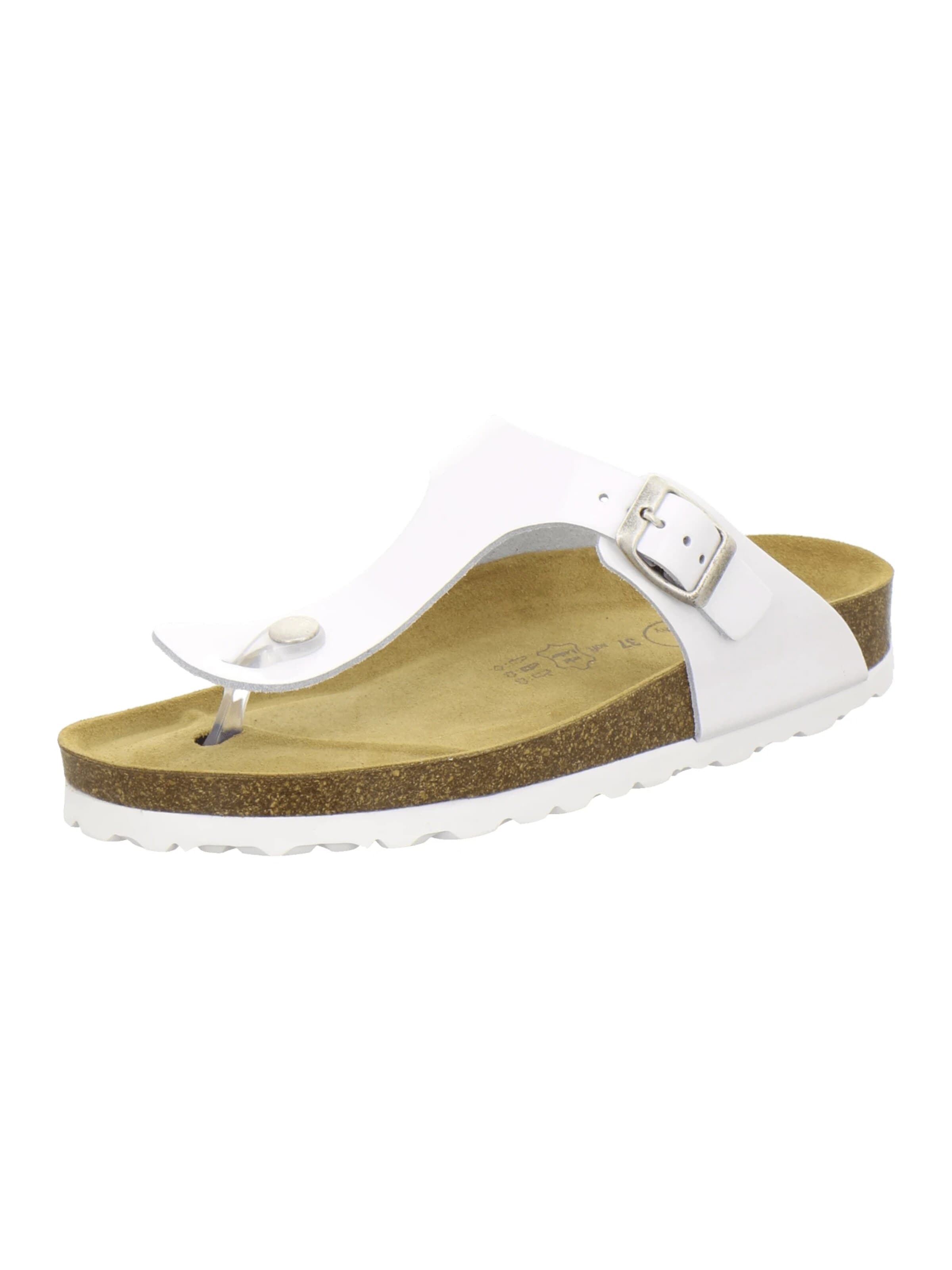 AFS-Schuhe - Sandalias 'Zehensteg Sandalen Damen weiß' en blanco: frente