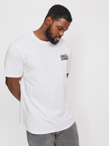Jack & Jones Plus Koszulka 'JJECorp' w kolorze biały
