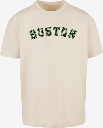 Merchcode Shirt 'Boston' in Beige: Vorderseite
