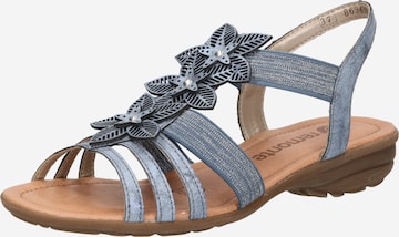 REMONTE Strap Sandals in Blue: front