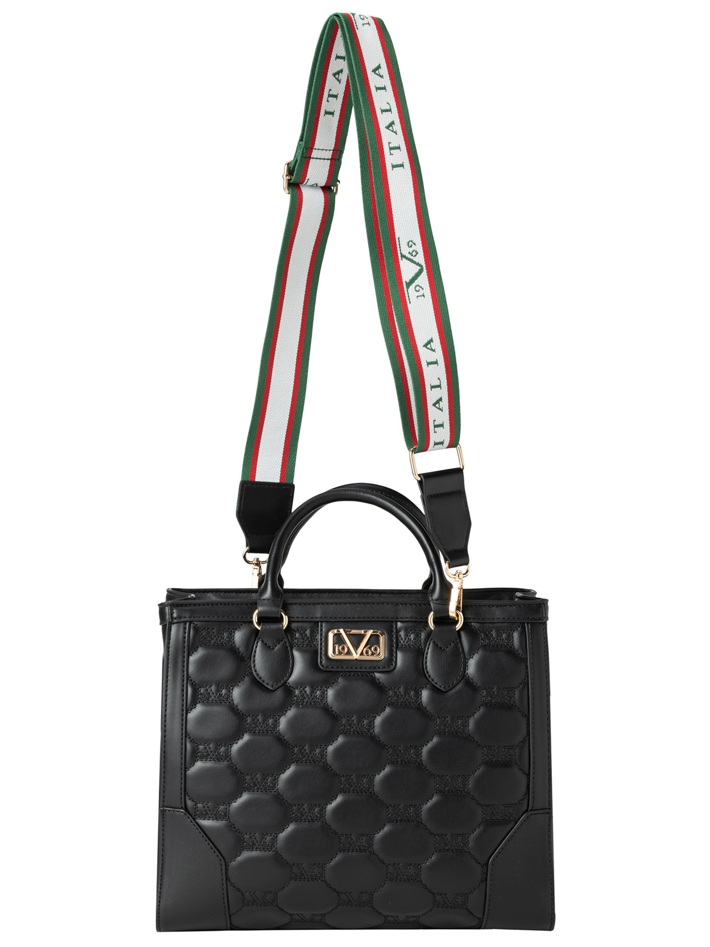 Borsa a mano &#x27;ELLA&#x27; di 19V69 ITALIA in nero: frontale