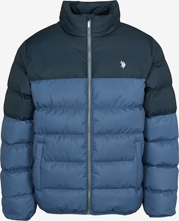 U.S. POLO ASSN. Välikausitakki 'Aleks' värissä sininen: etupuoli