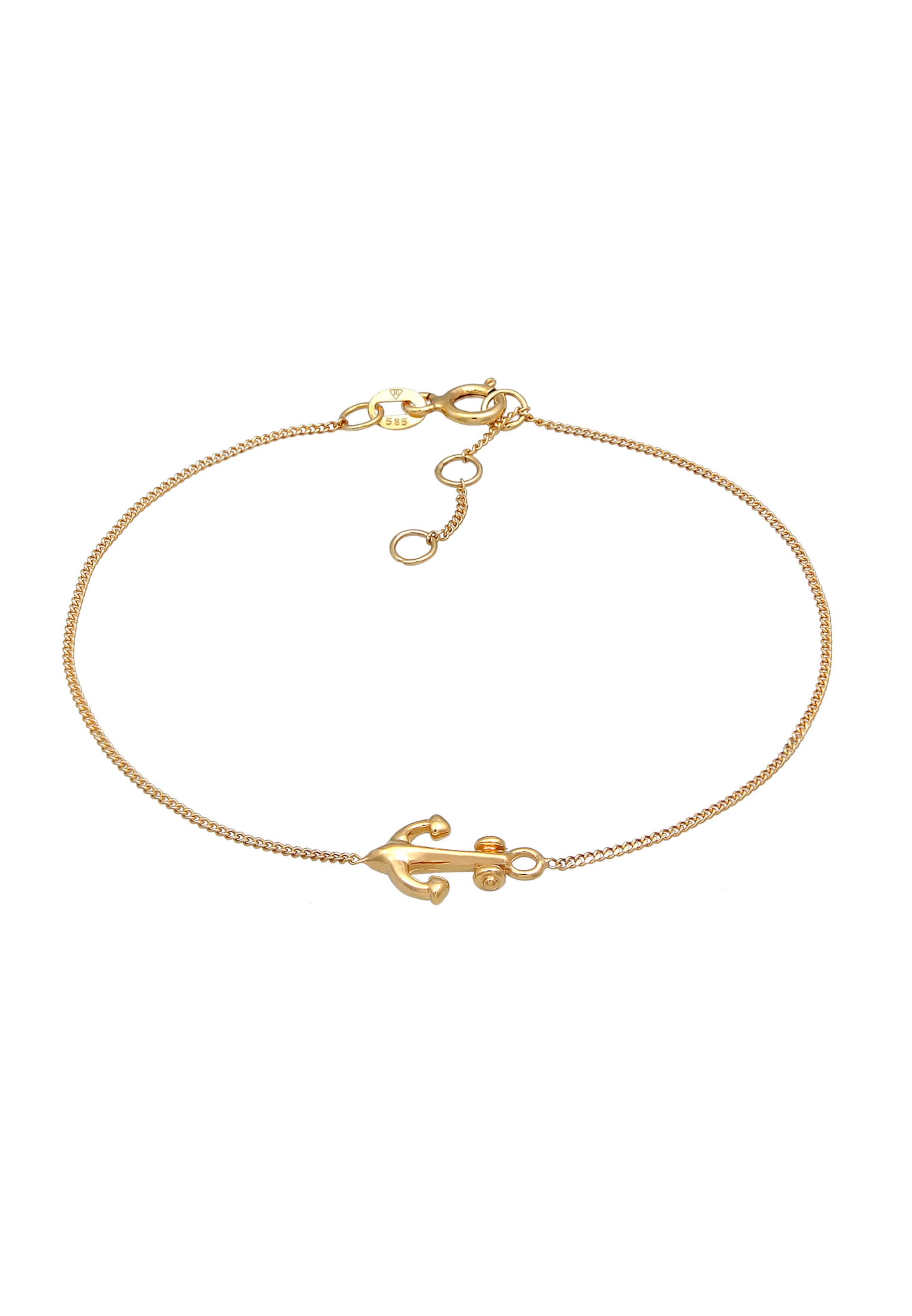 ELLI PREMIUM Armband Anker in Gold: Vorderseite