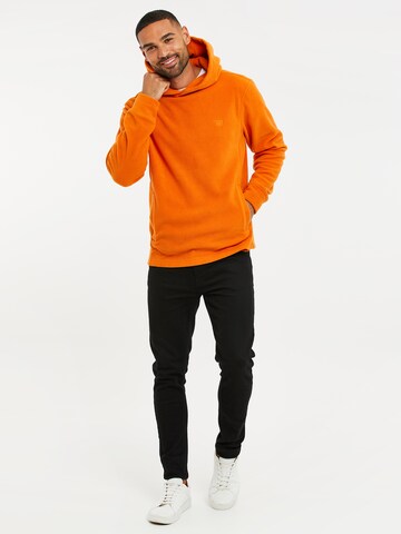Threadbare Sweatshirt 'THB Fitness Fleece Hoody Ryan' in Oranje