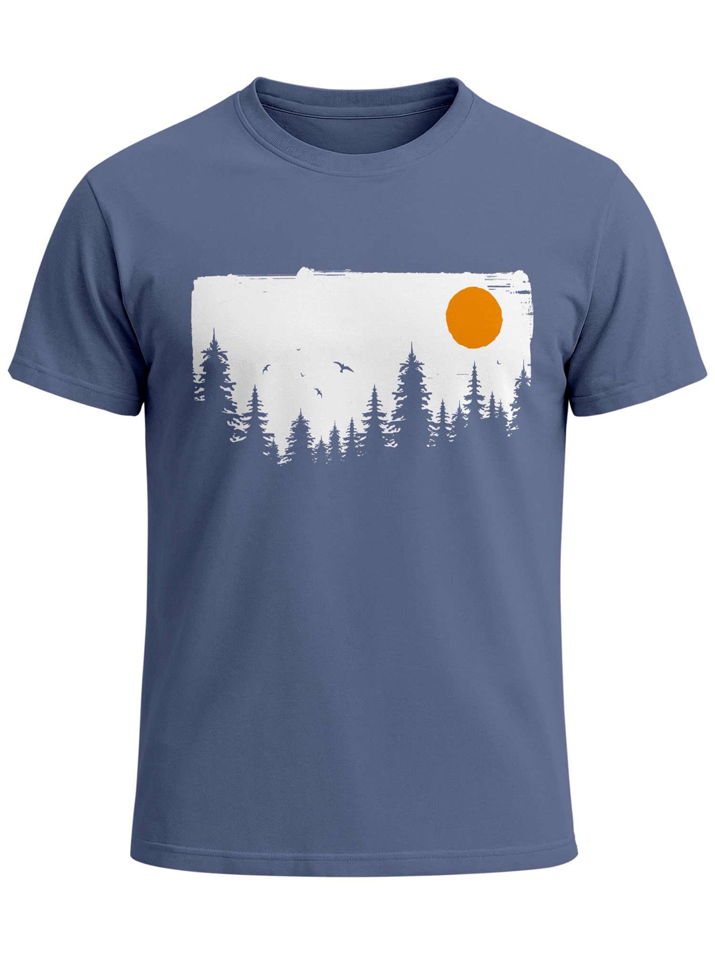 Neverless Shirt 'Forest' in Blue: front