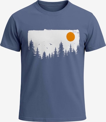 Neverless Shirt 'Forest' in Blau: Vorderseite