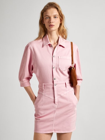 Pepe Jeans - Vestido camisero 'Gracie' en rosa: frente