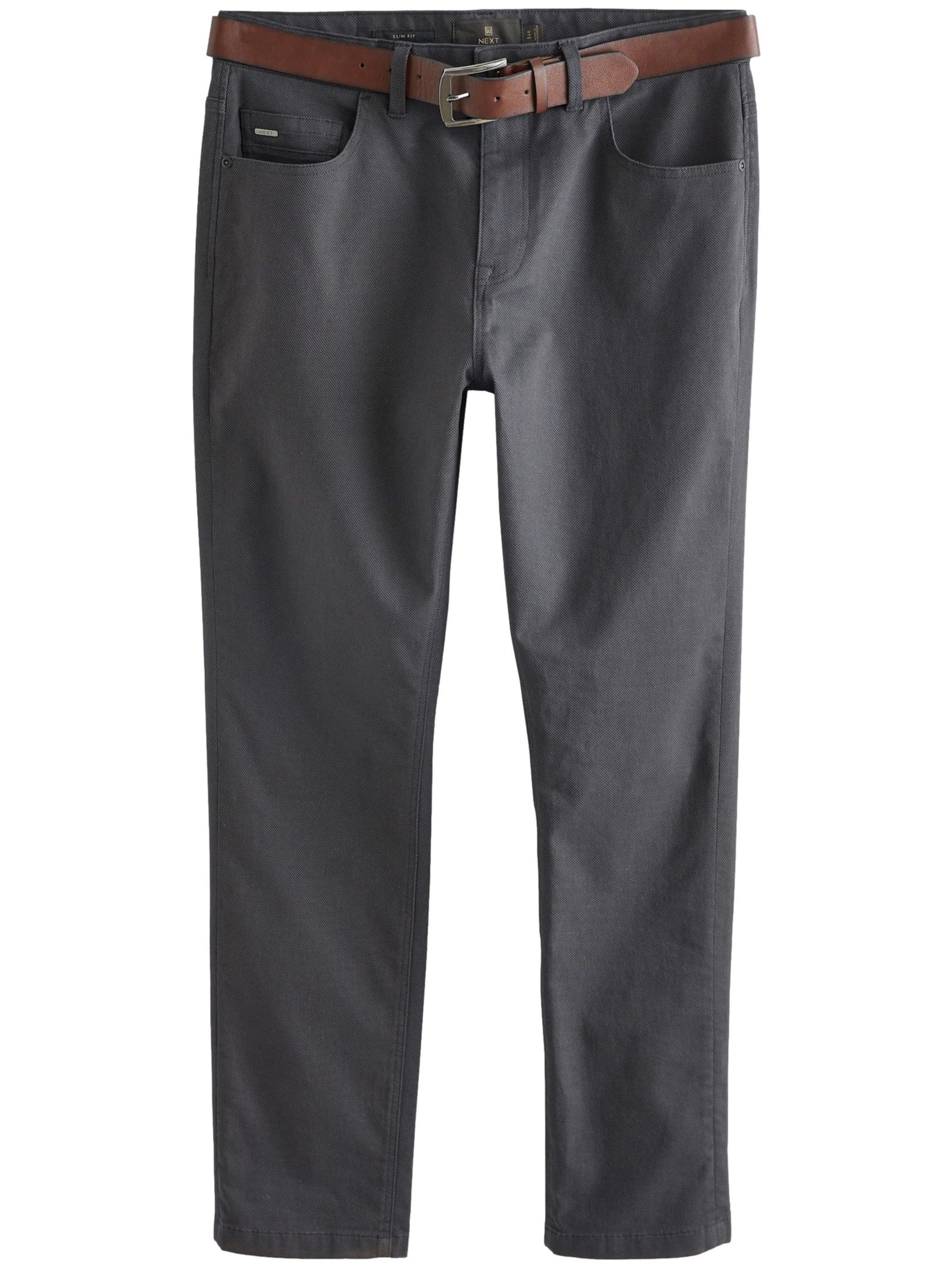 Next Slimfit Hlače | siva barva: sprednja stran