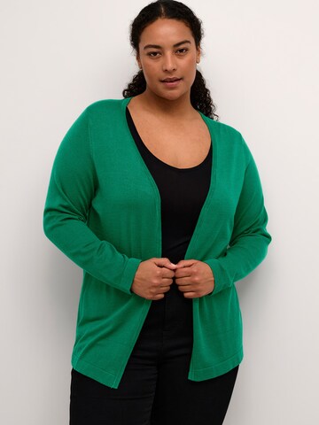 Cardigan 'Farsia' KAFFE CURVE en vert : devant