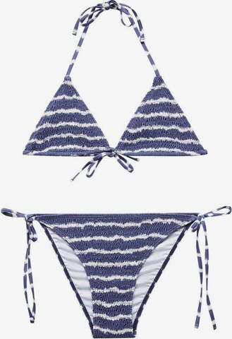 MANGO TEEN Triangel Bikini 'Dai' in Blau: predná strana