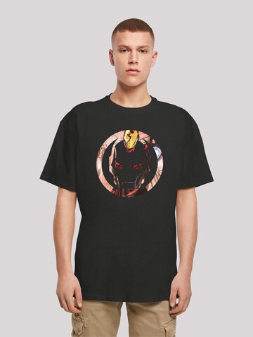 F4NT4STIC Shirt 'Marvel Iron Man Montage Symbol' in Black: front