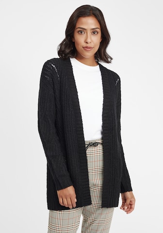 Oxmo Knit Cardigan 'Cle' in Black: front