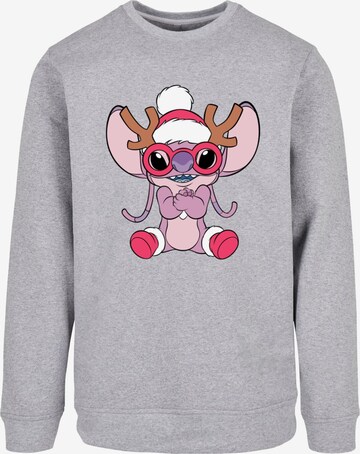 Sweat-shirt 'Lilo And Stitch- Reindeer' ABSOLUTE CULT en gris : devant