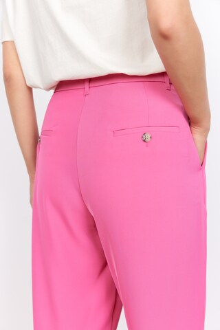 Soyaconcept Loose fit Pleat-front trousers 'Gabi' in Pink