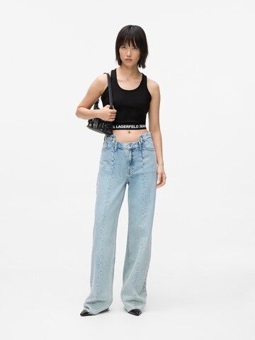 juoda KARL LAGERFELD JEANS Palaidinė be rankovių 'Milano'