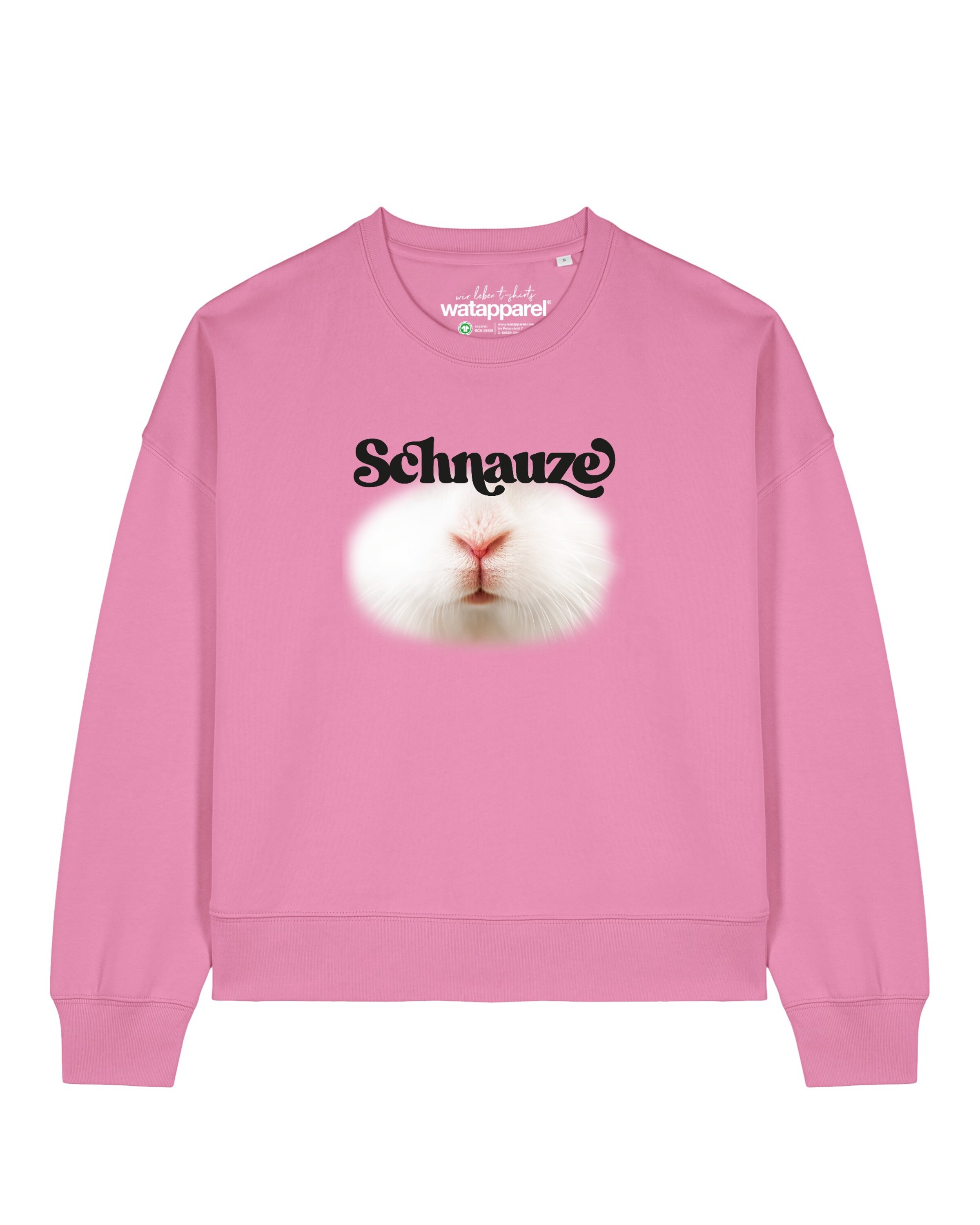Sweat-shirt 'Schnauze ' Watapparel en rose : devant