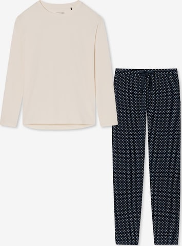 SCHIESSER Pajama 'Organic Cotton' in White: front