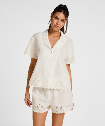 Hunkemöller Pajama shirt in White: front