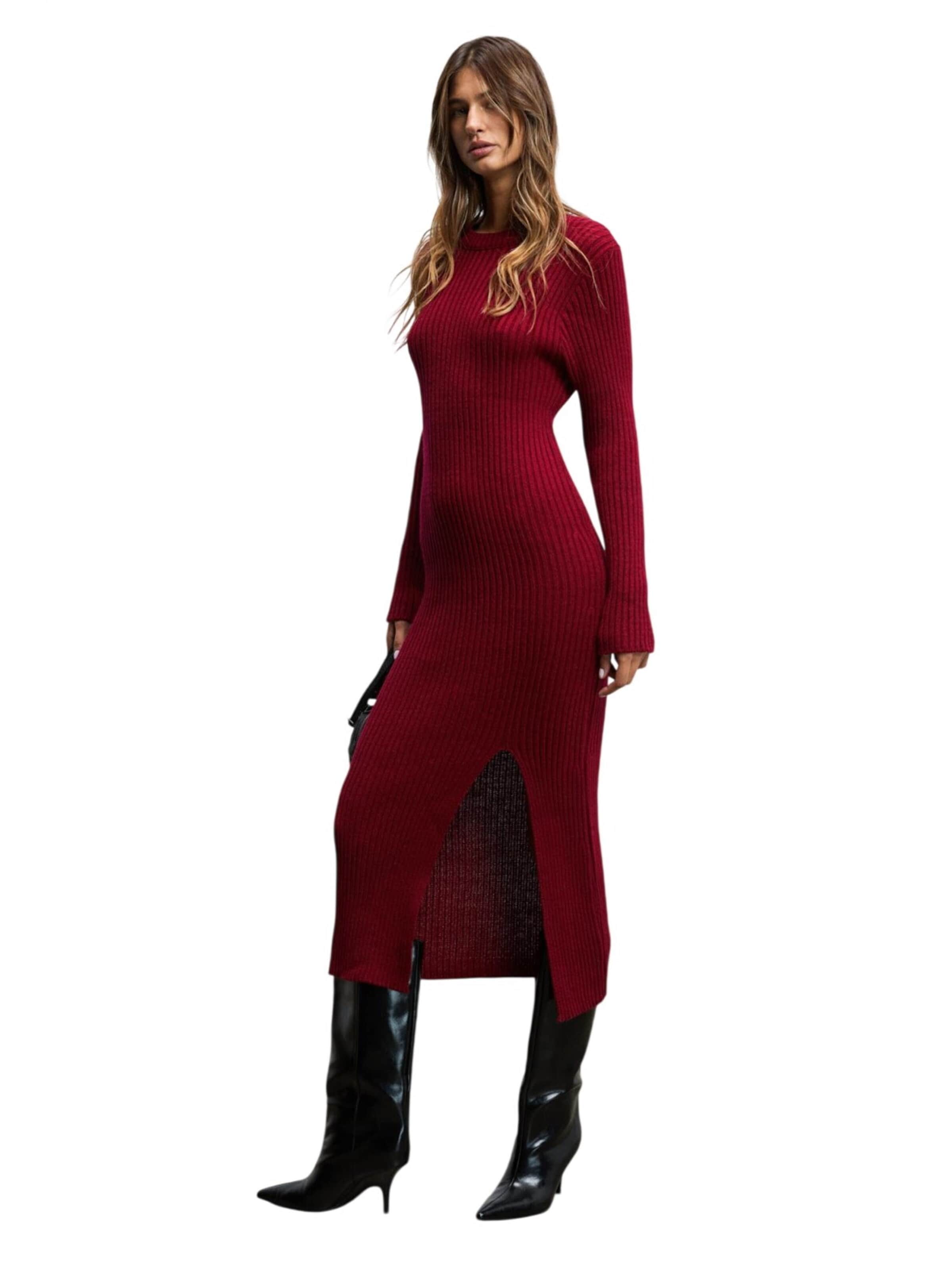 Grimelange Knit dress in Red: front