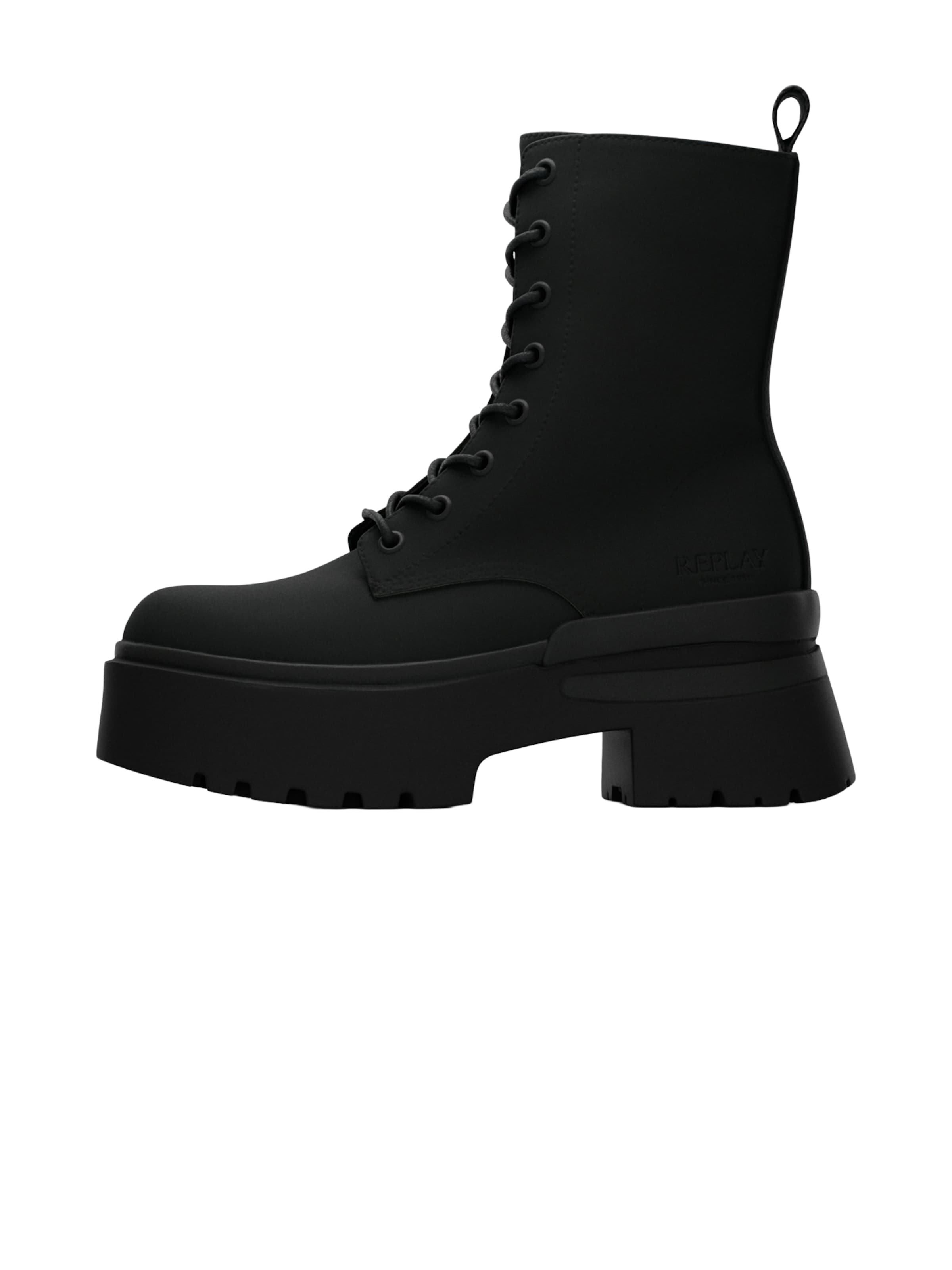 REPLAY Šněrovací kozačky 'ASSIA' – černá: přední strana