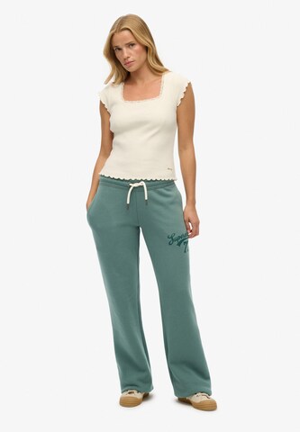 Superdry & Co Loosefit Broek 'Super 77' in Groen