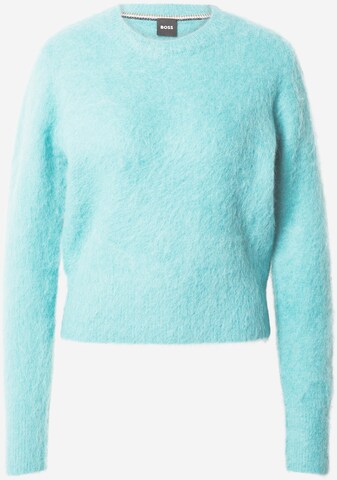BOSS Sweater 'Fleuretty' in Blue: front