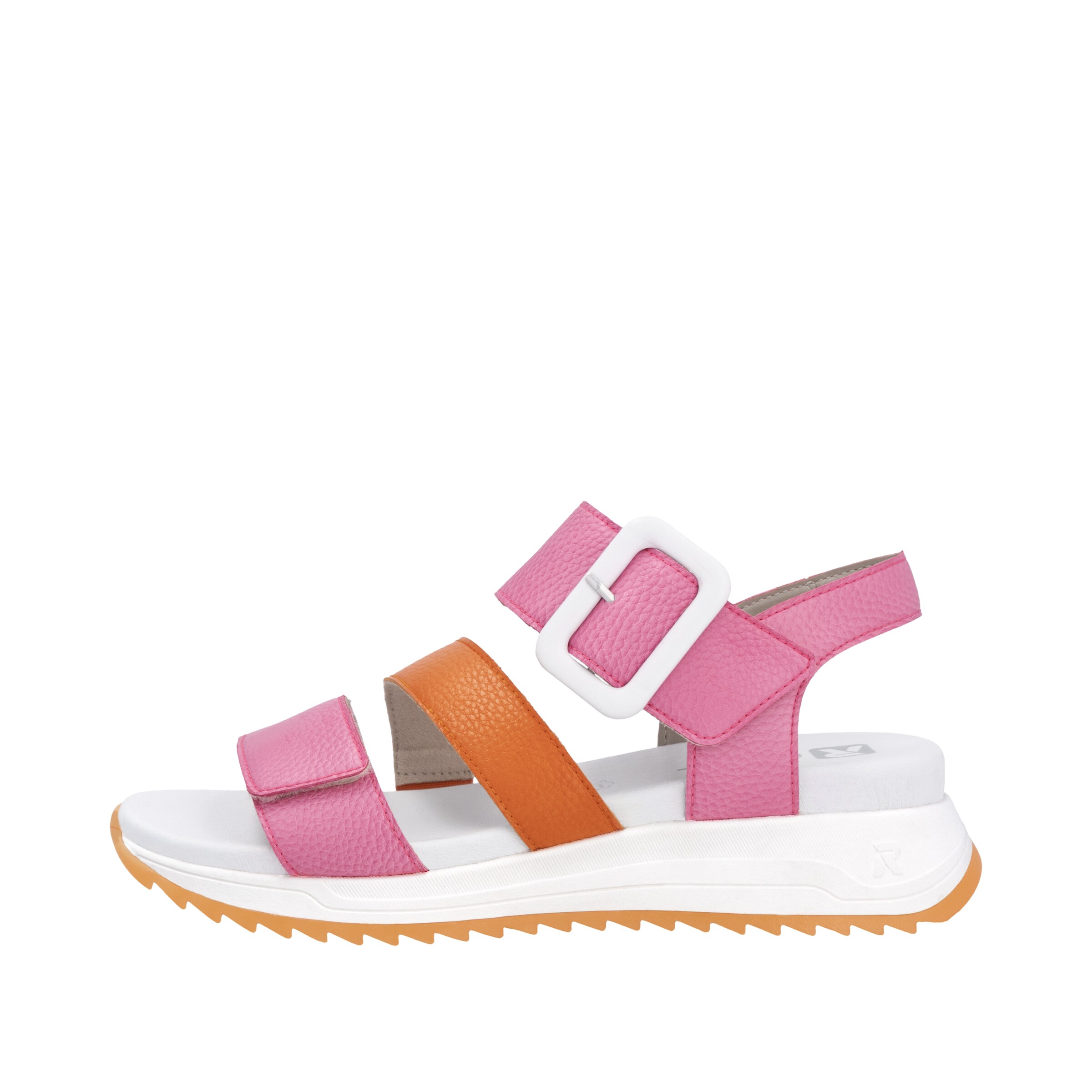 Rieker Sport Strap Sandals 'W2950' in Pink: front