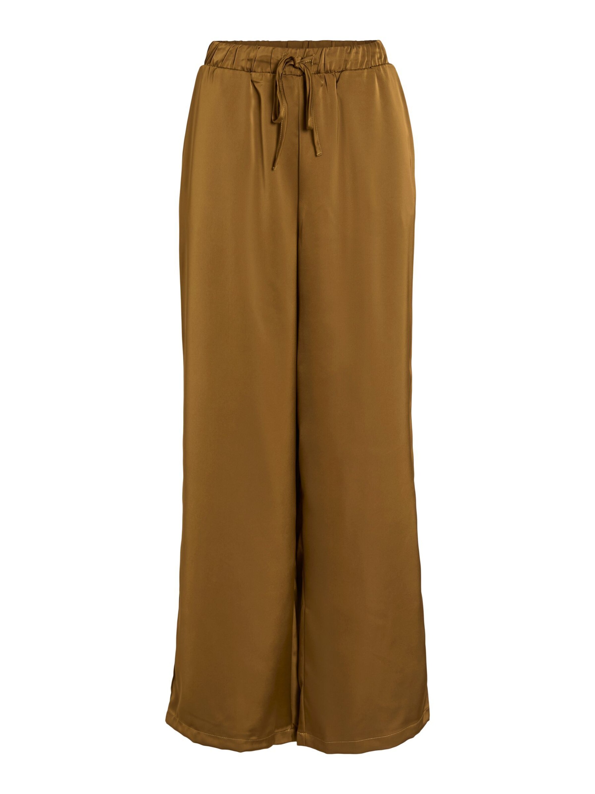 VILA Wide Leg Bukser 'VIFadia' i brun: forside