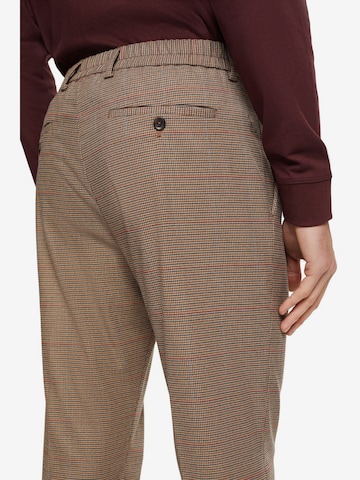 Regular Pantalon à plis ESPRIT en marron