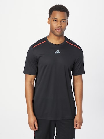 ADIDAS PERFORMANCE - Camisa funcionais 'Workout Base' em preto: frente