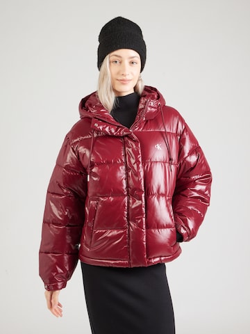 Calvin Klein Jeans Winterjas in Rood: voorkant
