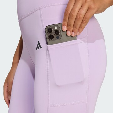 ADIDAS PERFORMANCE Skinny Παντελόνι φόρμας 'Optime' σε λιλά