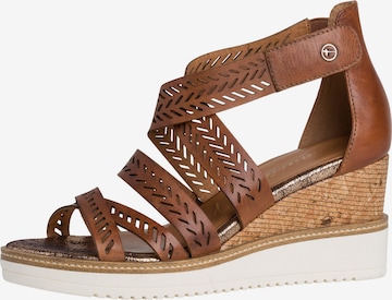 TAMARIS Sandalen met riem in Bruin: voorkant