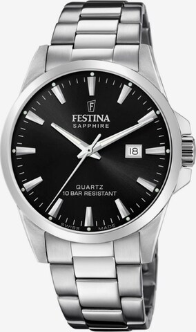 FESTINA Analoguhr in Schwarz: Vorderseite