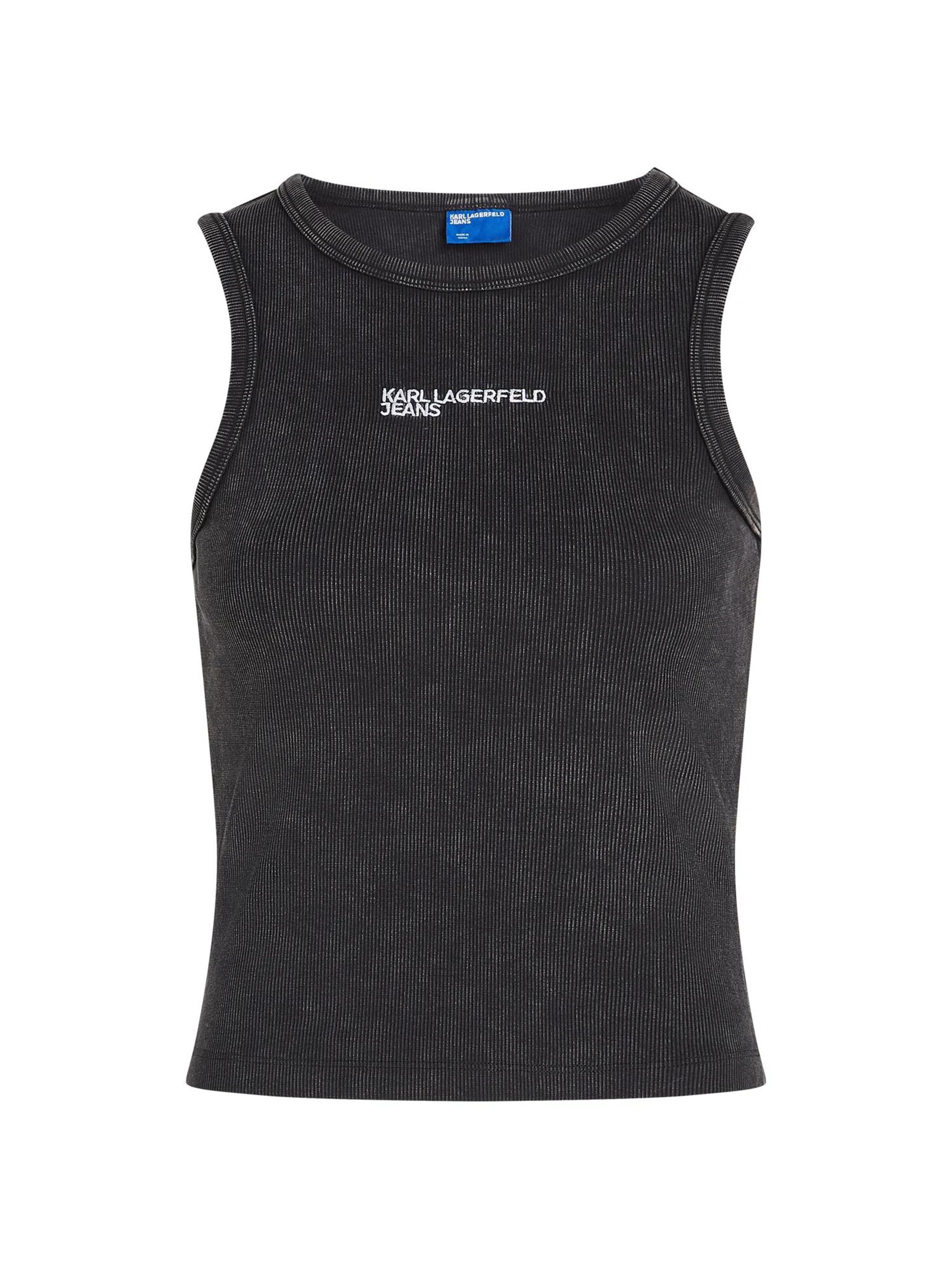 KARL LAGERFELD JEANS Top | črna barva: sprednja stran