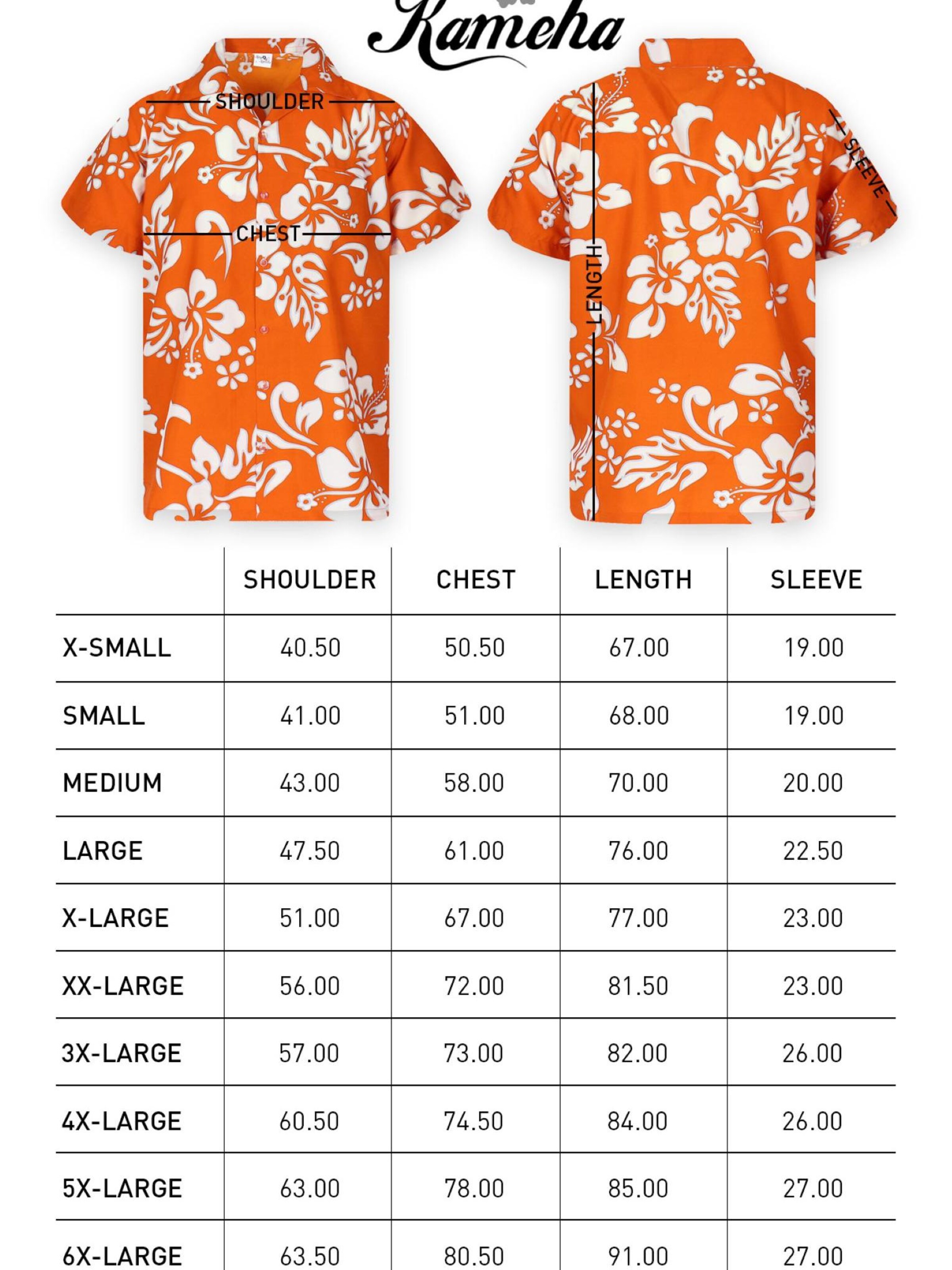 King Kameha Shirt 'Hibiscus'‌ in Orange