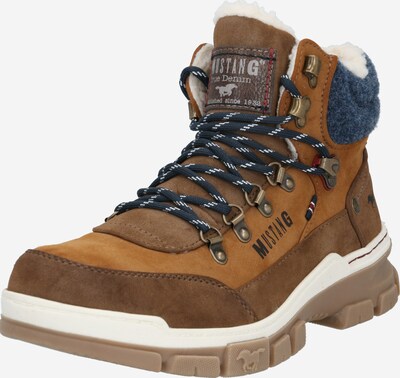 MUSTANG Bottines à lacets en cognac, Vue avec produit