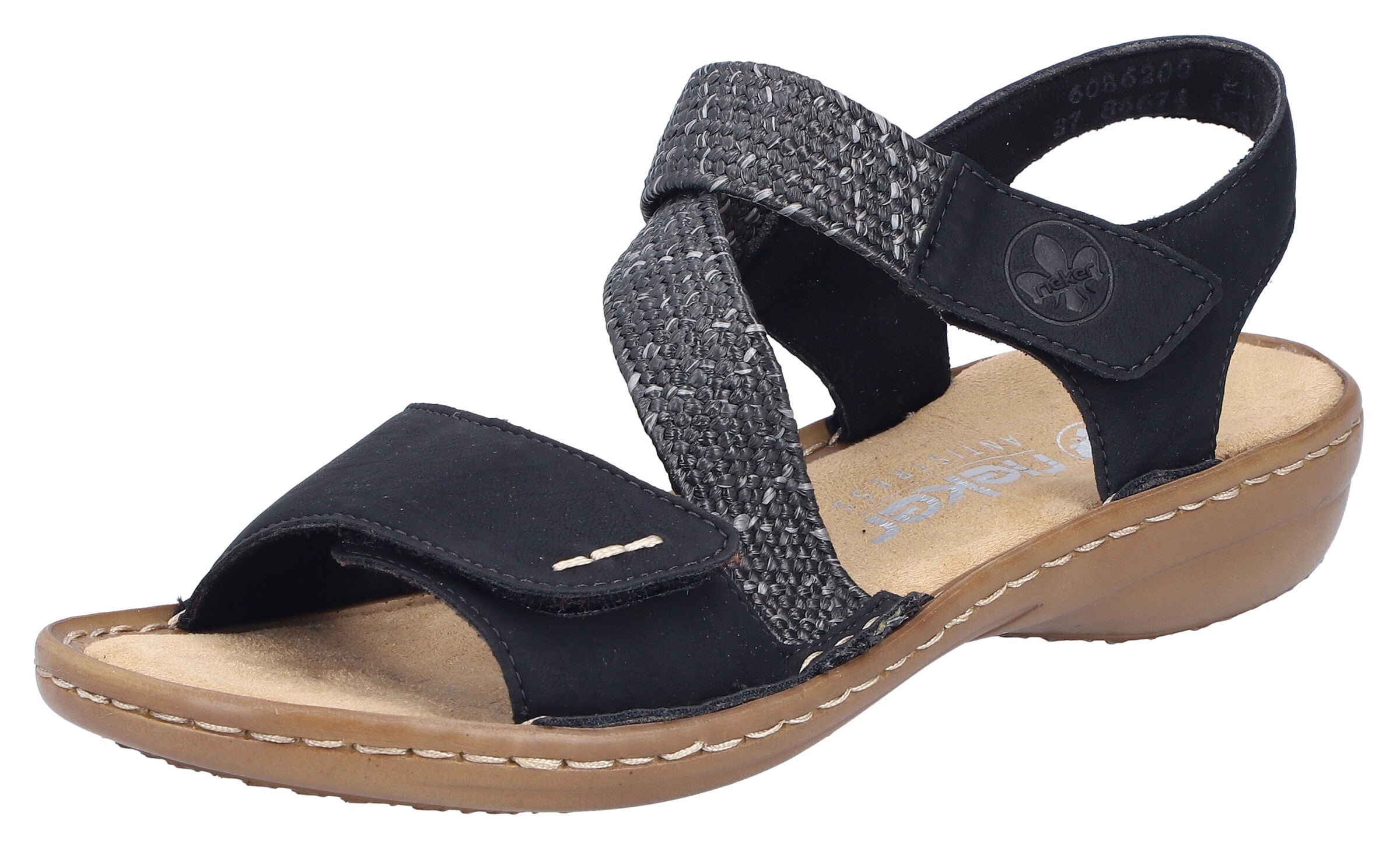 Rieker Sandaal in Zwart: voorkant