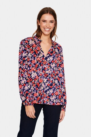 SAINT TROPEZ Blouse 'Loveen' in Blauw: voorkant