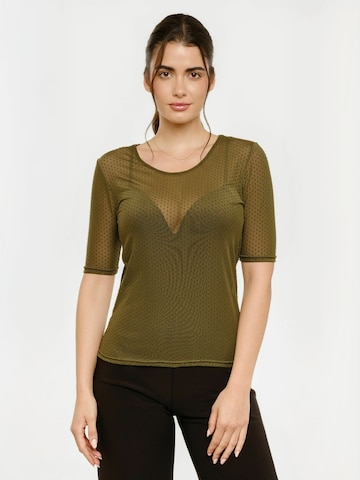 Liberte Essentiel Top ' MESH ' w kolorze zielony: przód