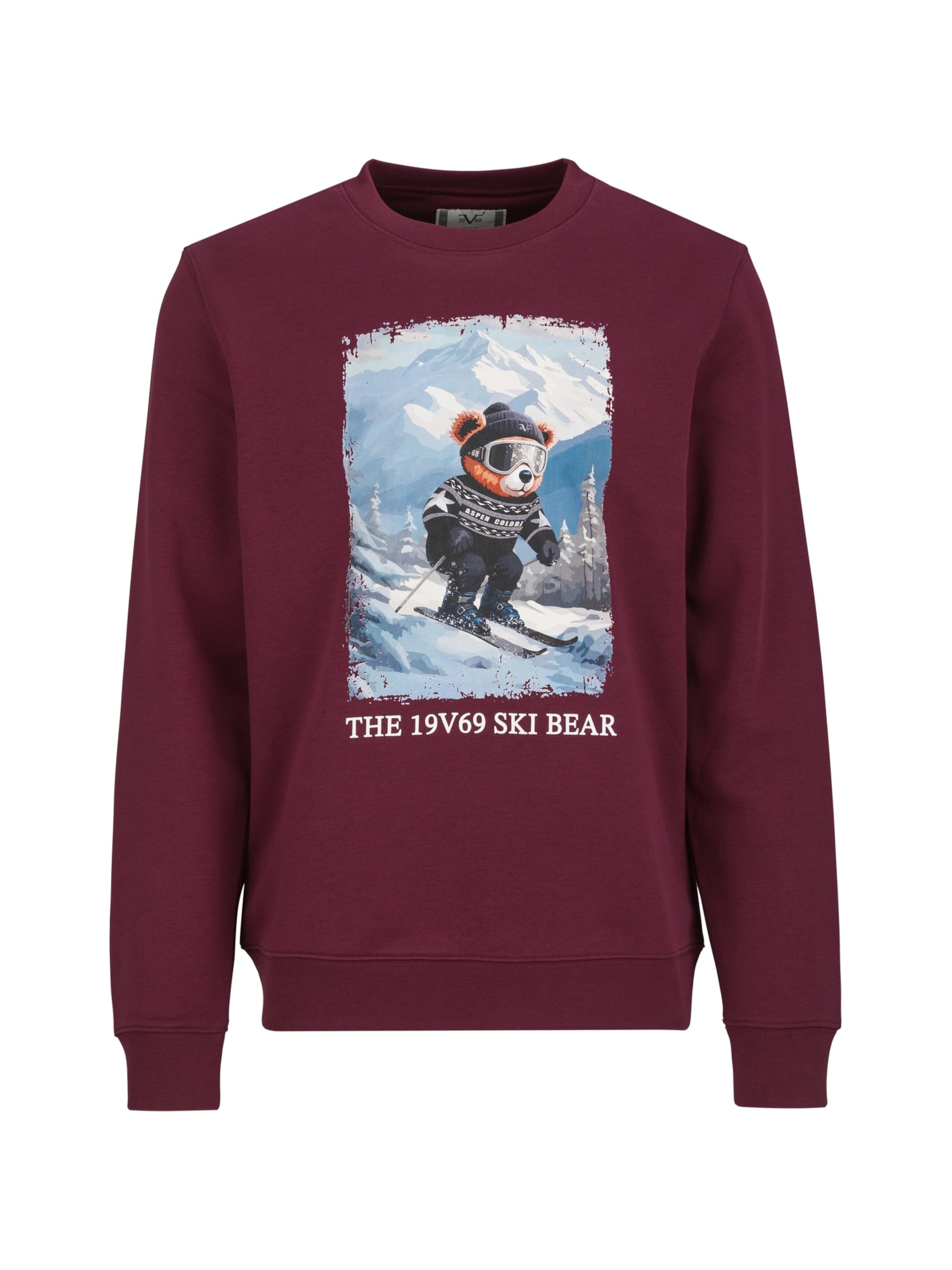 19V69 ITALIA Sweatshirt ' Nico Wintersports 2 ' in Red: front