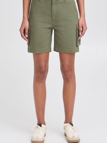 Regular Pantalon cargo 'Kvinne' Oxmo en vert : devant