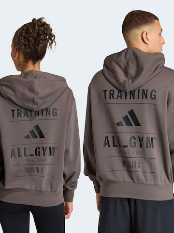 ADIDAS PERFORMANCE Sportovní mikina – hnědá