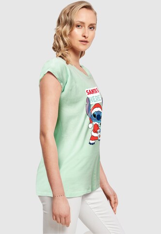 ABSOLUTE CULT Shirt 'Lilo And Stitch - Santa Is Here' in Groen