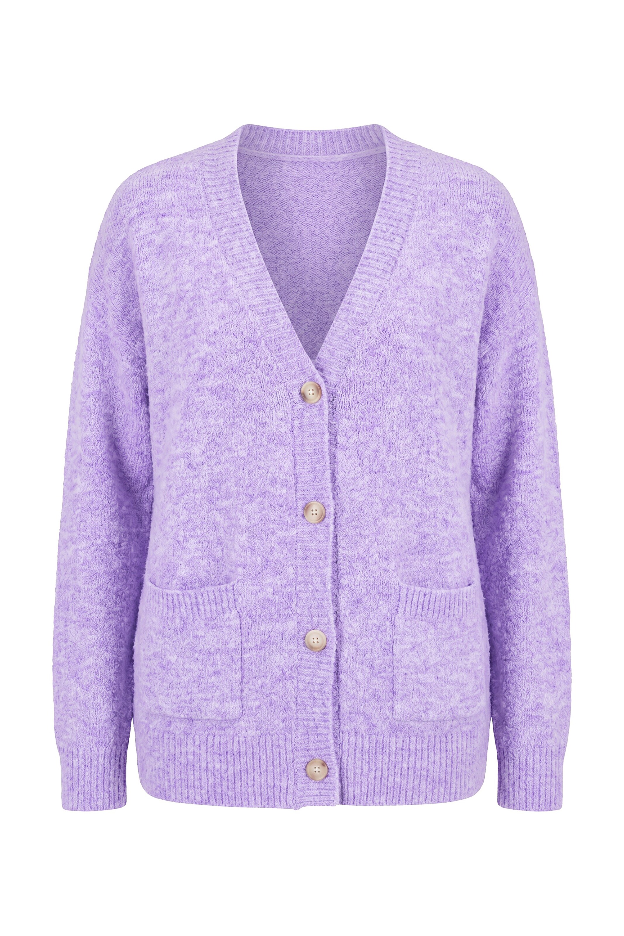 Ulla Popken Knit cardigan in Purple: front