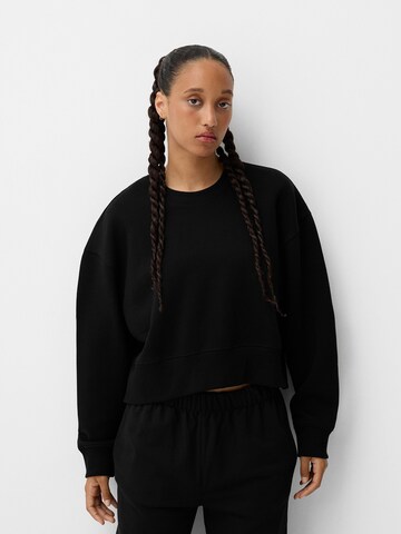Bershka Sweatshirt in Schwarz: Vorderseite