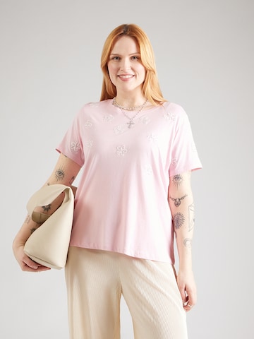 ONLY Carmakoma Tričko 'CARDANIELLE' – pink: přední strana