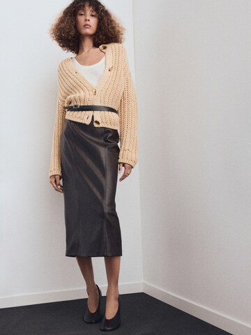 MANGO Knit cardigan 'FARINA' in Beige