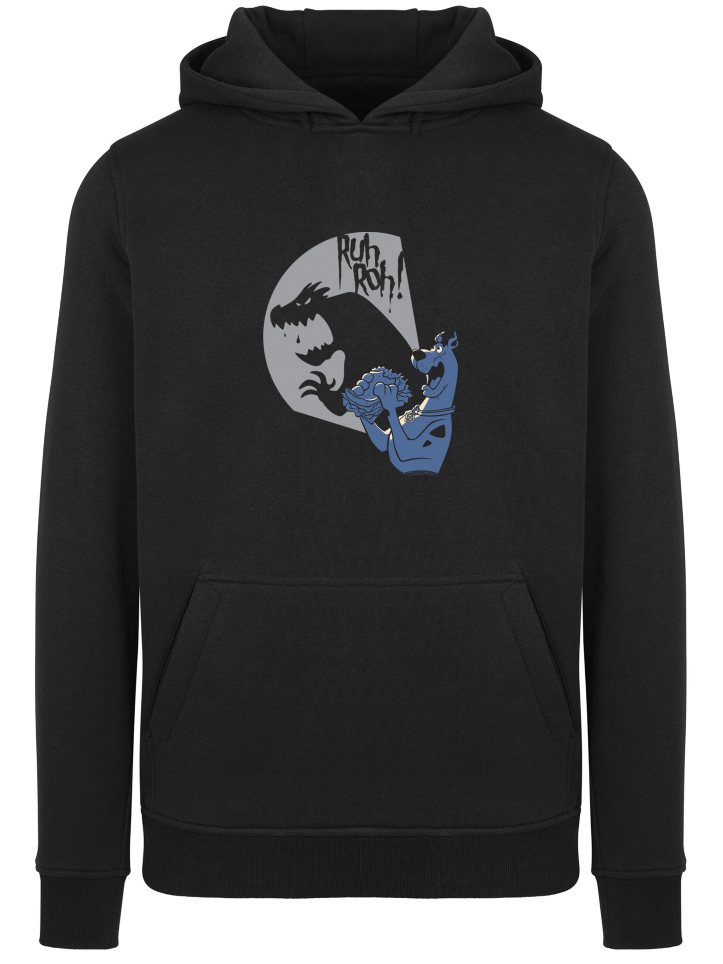 F4NT4STIC Sweatshirt 'Ruh Roh' in Zwart: voorkant